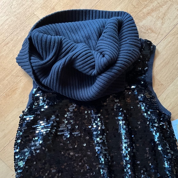 Michael Kors Black Sequin Sweater Dress - Picture 4 of 8